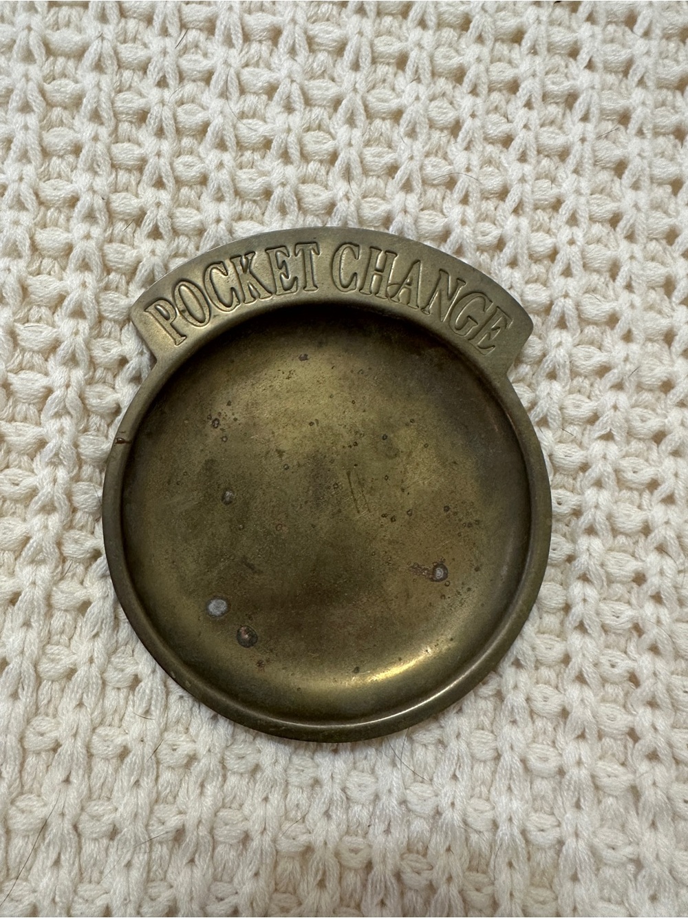 Vintage 'Pocket Change' Brass Coin Tray